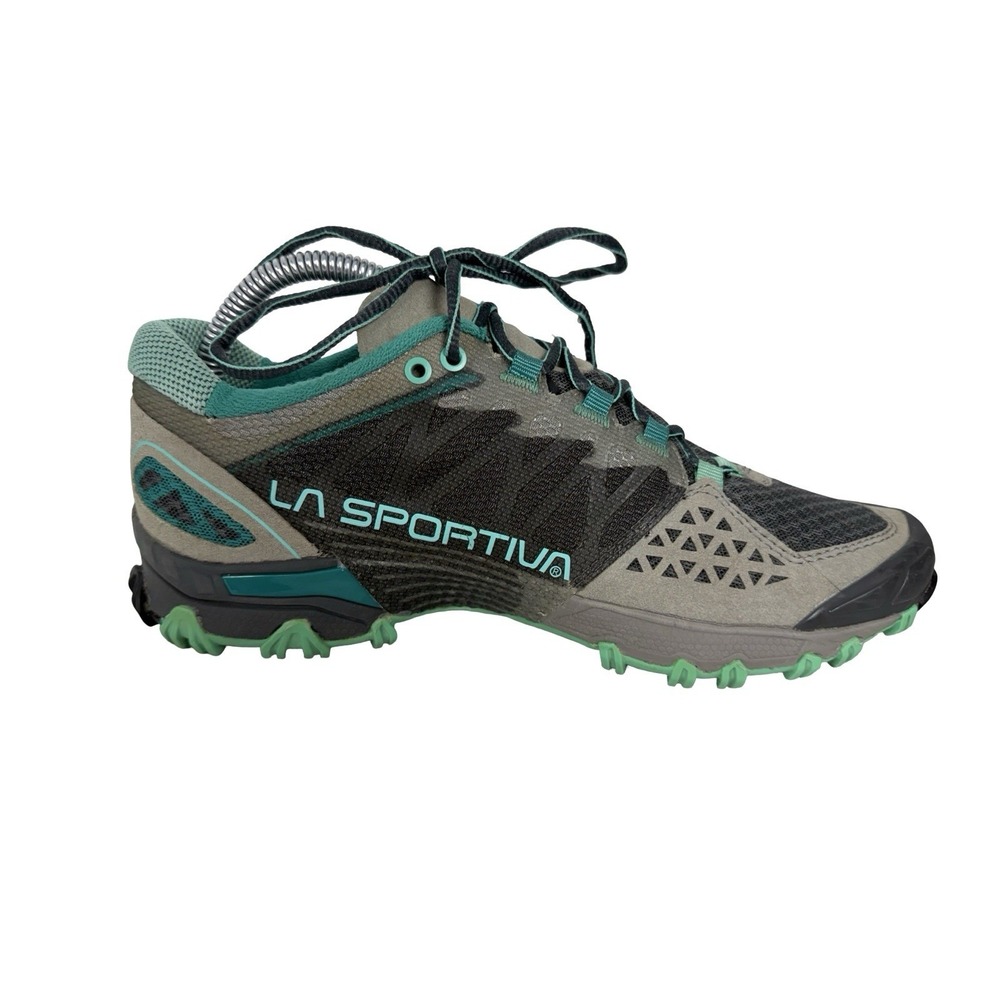 La Sportiva Bushido Womens Hiking US 8 Sneakers Gray Green Trail Running Hiking - Picture 3 of 14